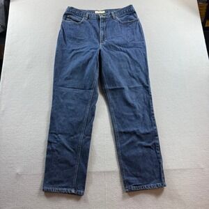 Jones Sport Jeans Women 16 Blue Straight Leg High Rise Denim 34x30